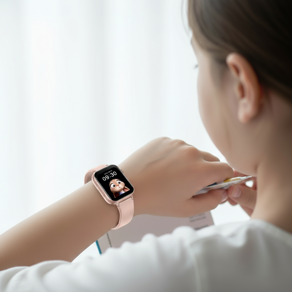 Rosa smartklocka mindre storlek