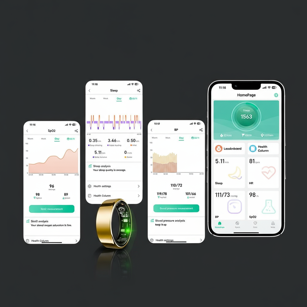 Smart ring och app utan vattenmärken
