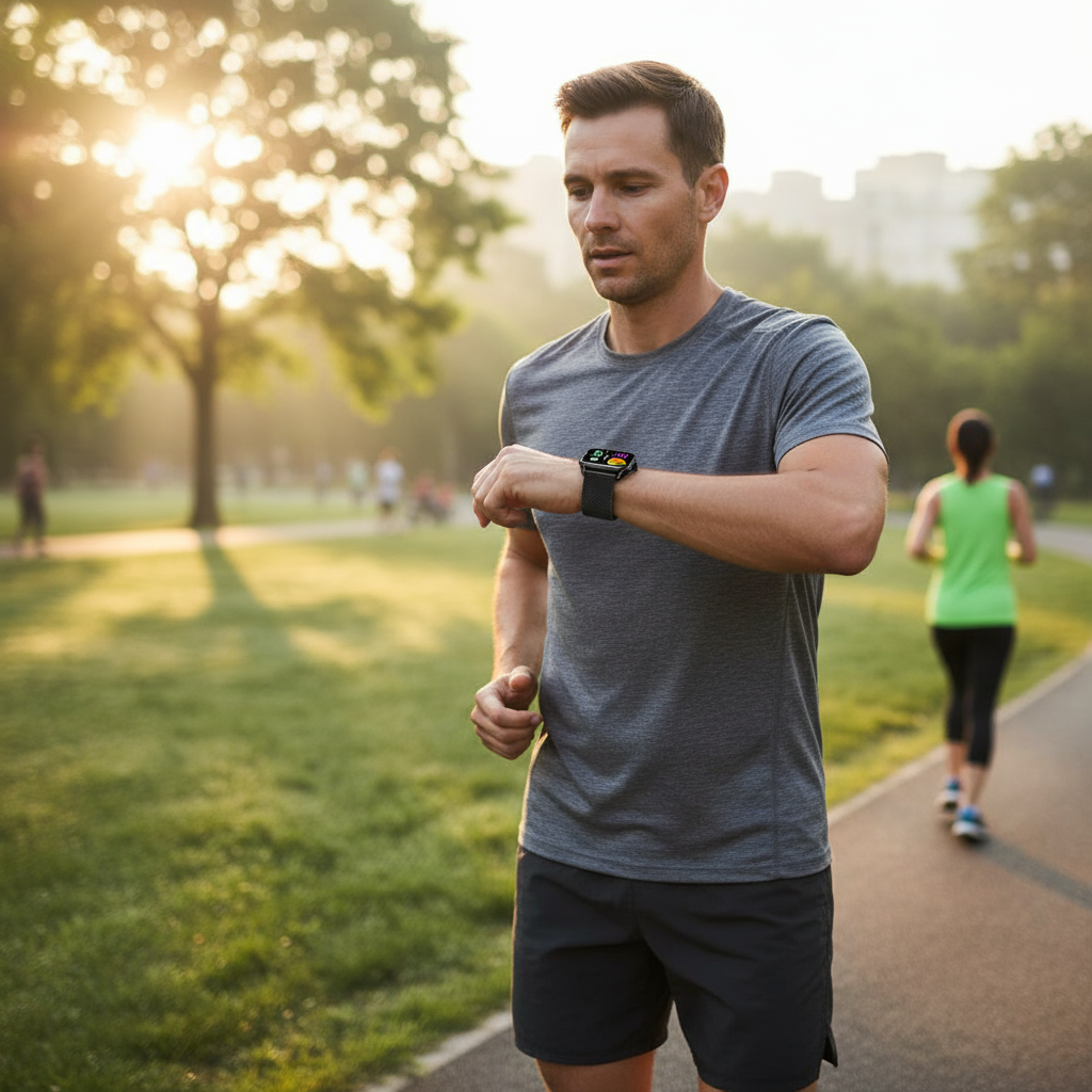 Smartklocka under joggingtur