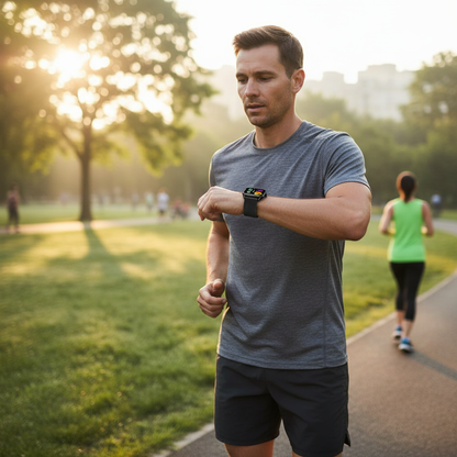 Smartklocka under joggingtur