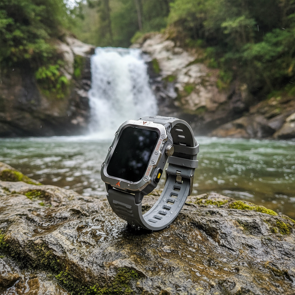 Smartwatch vid vattenfall