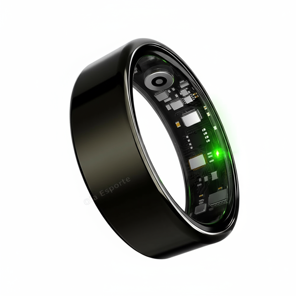 Svart Smart Ring utan vattenstämpel